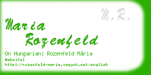 maria rozenfeld business card